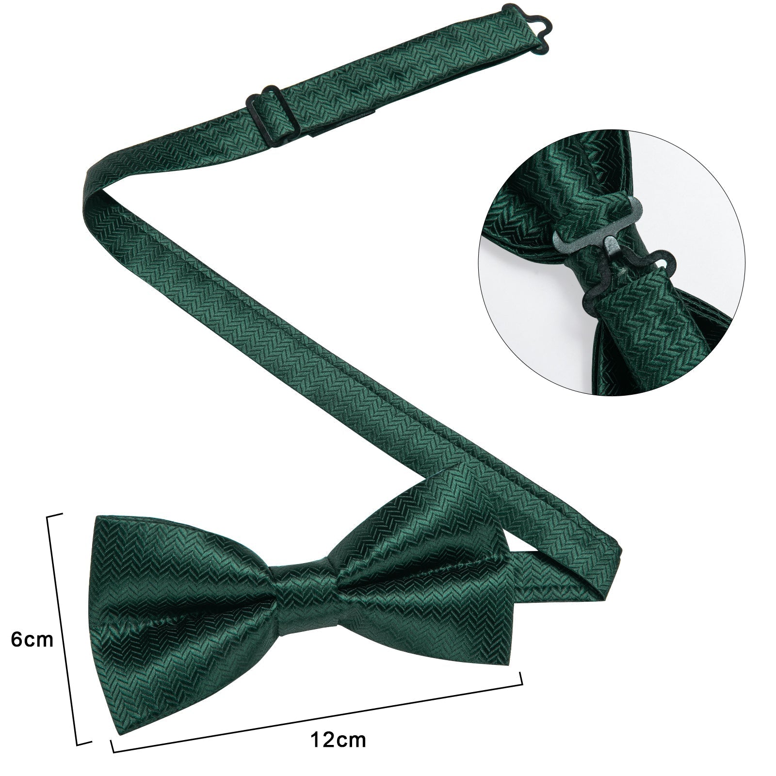 GentCrest Green Striped Bowtie Set - Image 5