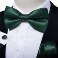 Green Chevron Bow Tie Set - GentCrest