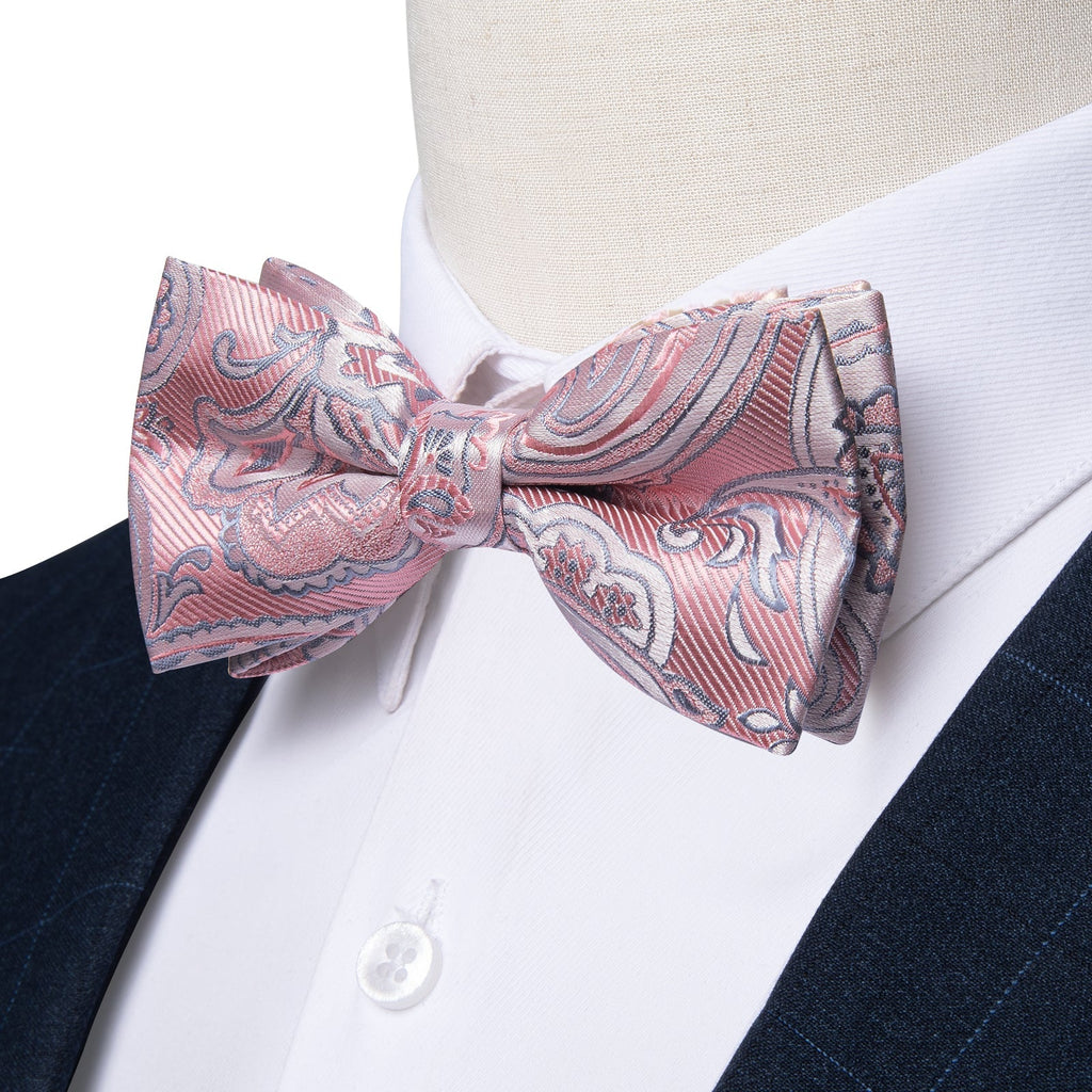 GentCrest Pink Paisley Bowtie Set - Image 2
