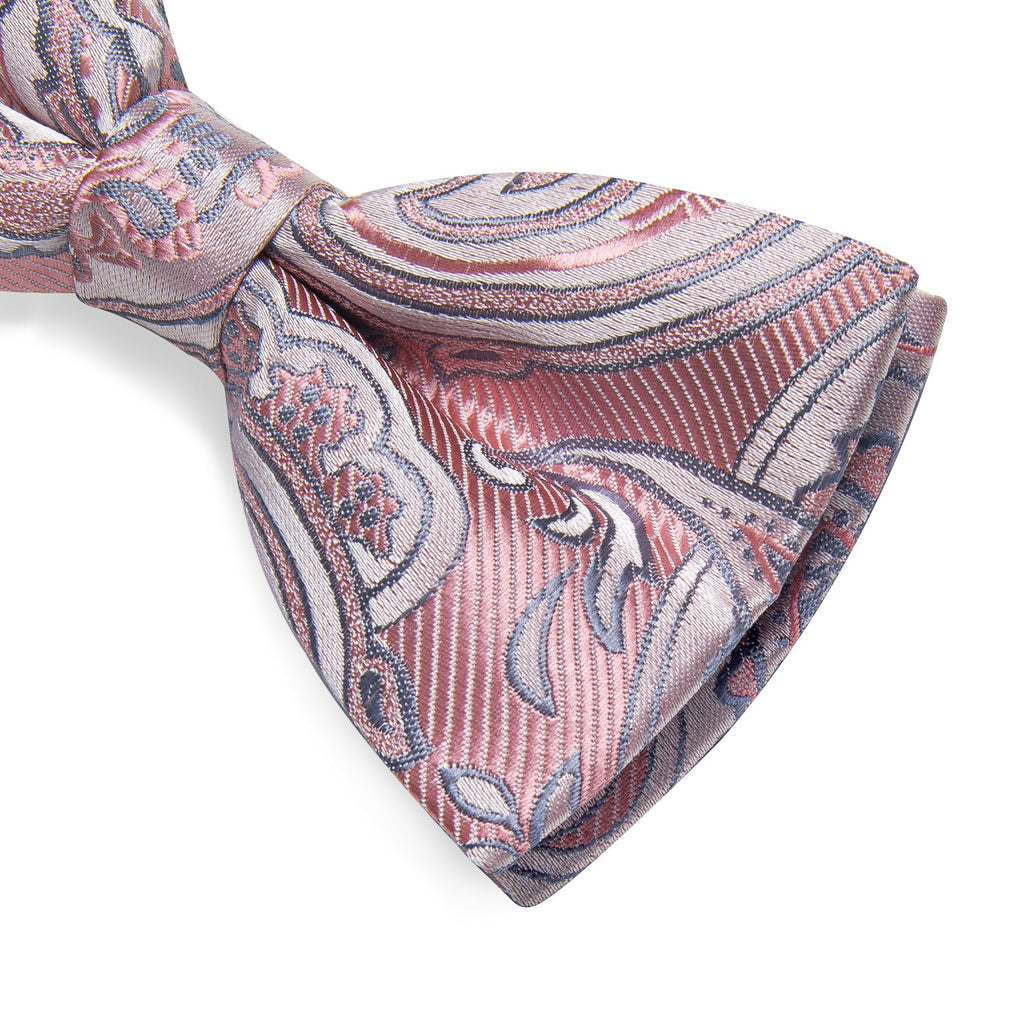 GentCrest Pink Paisley Bowtie Set - Image 4