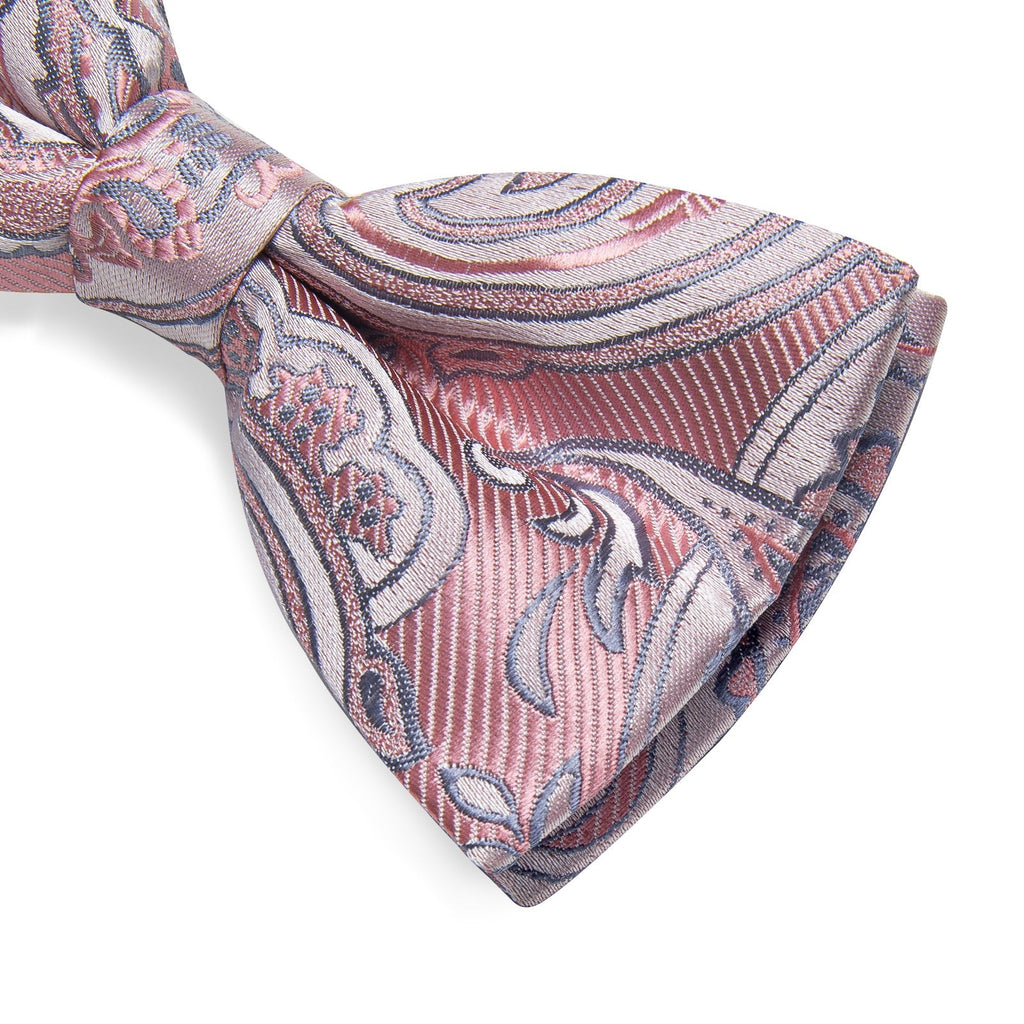 GentCrest Pink Paisley Bowtie Set - Image 5