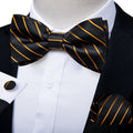 GentCrest Black Striped Bowtie Set - Image 1