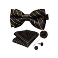 GentCrest Black Striped Bowtie Set - Image 1