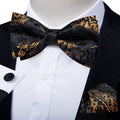 GentCrest Black Paisley Bowtie Set - Image 1