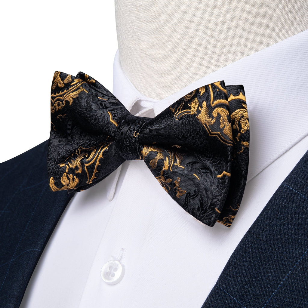 GentCrest Black Paisley Bowtie Set - Image 2
