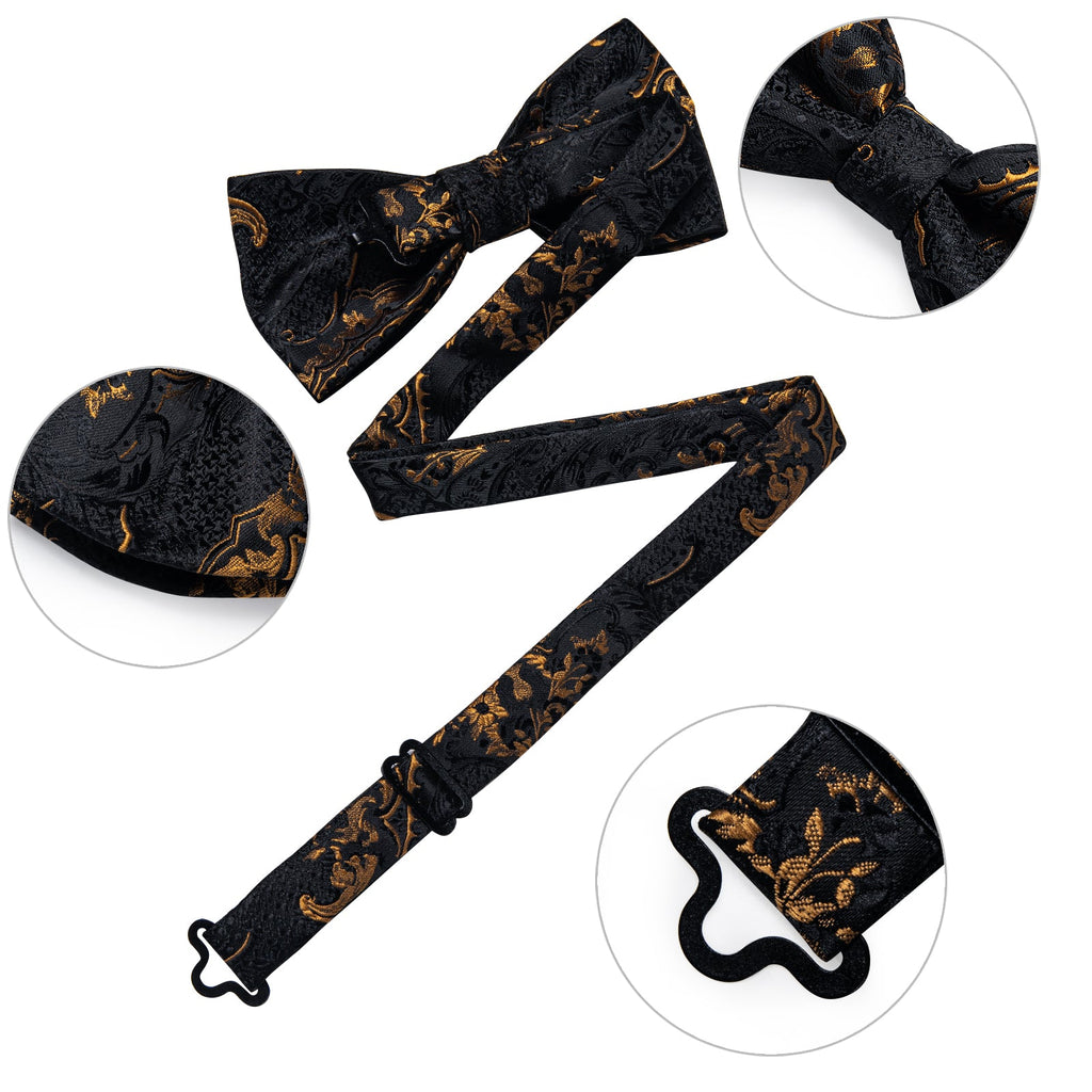 GentCrest Black Paisley Bowtie Set - Image 6