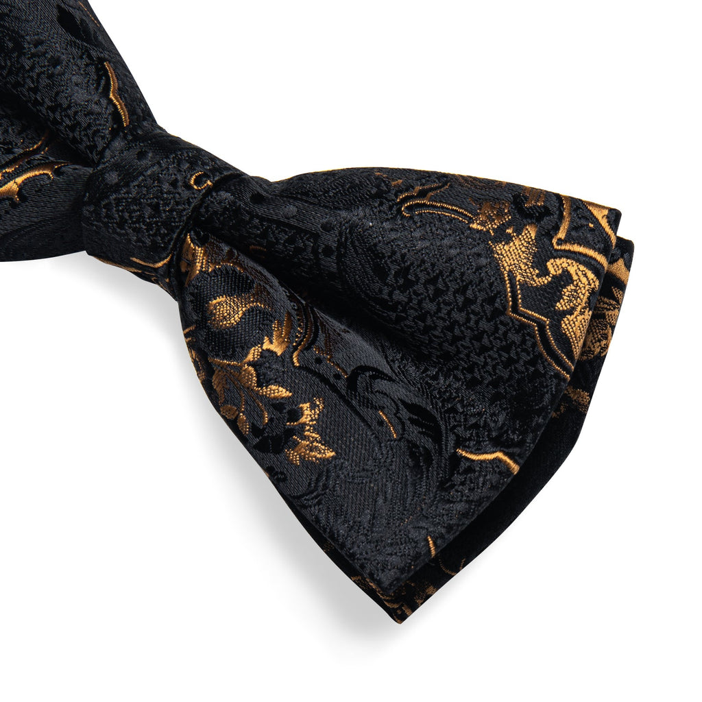 GentCrest Black Paisley Bowtie Set - Image 4
