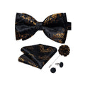 GentCrest Black Paisley Bowtie Set - Image 1