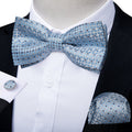 GentCrest Blue Geometric Bowtie Set - Image 1