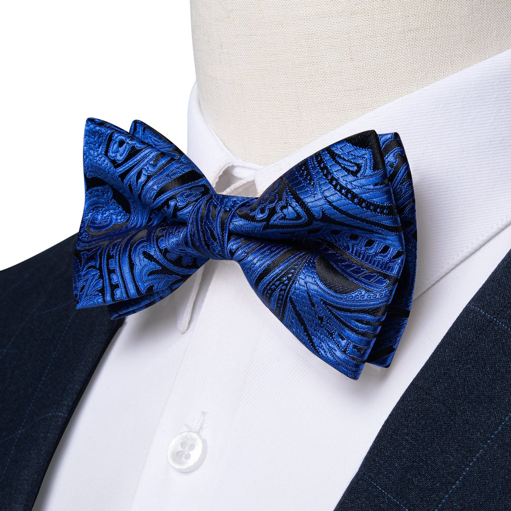 GentCrest Black Paisley Bowtie Set - Image 2