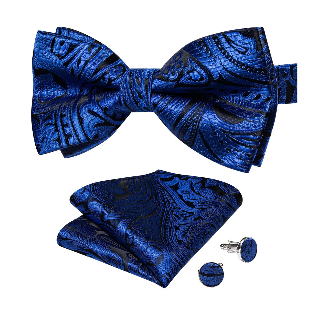 GentCrest Black Paisley Bowtie Set - Image 4