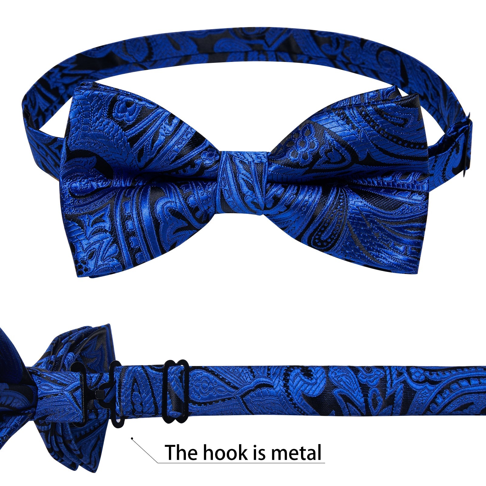 GentCrest Black Paisley Bowtie Set - Image 9