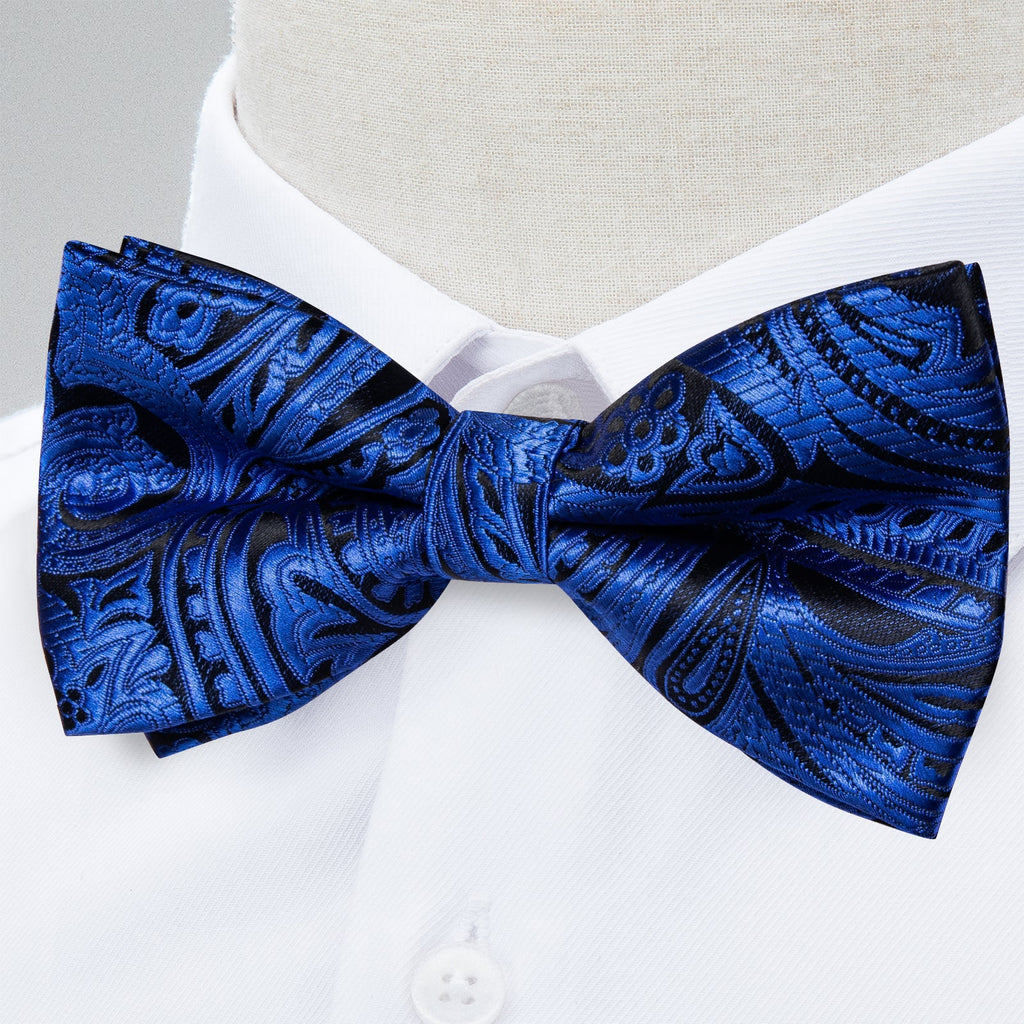 GentCrest Black Paisley Bowtie Set - Image 3