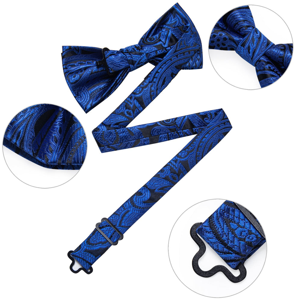GentCrest Black Paisley Bowtie Set - Image 7
