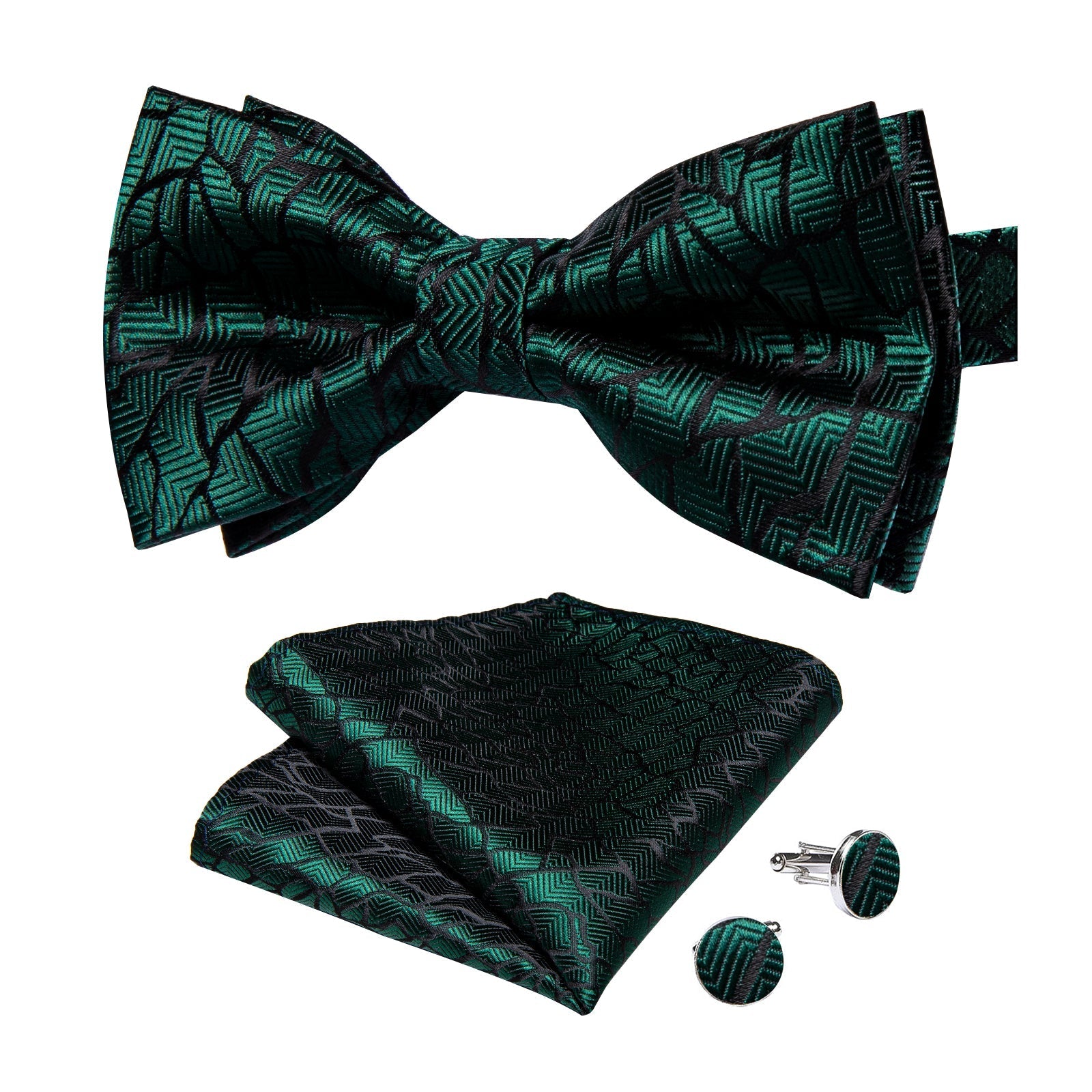 GentCrest Black Striped Bowtie Set - Image 4