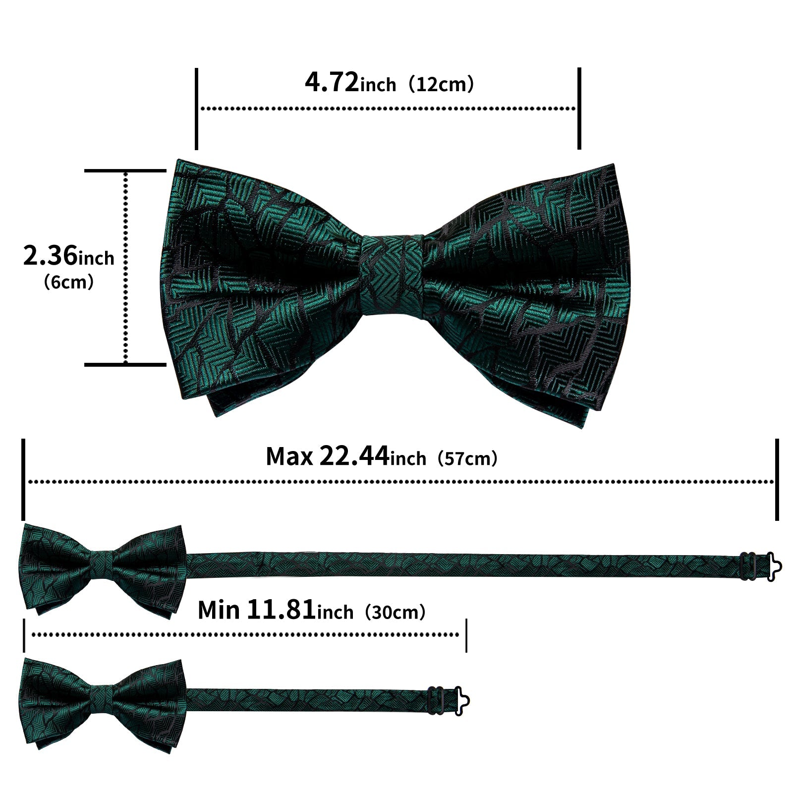 GentCrest Black Striped Bowtie Set - Image 6