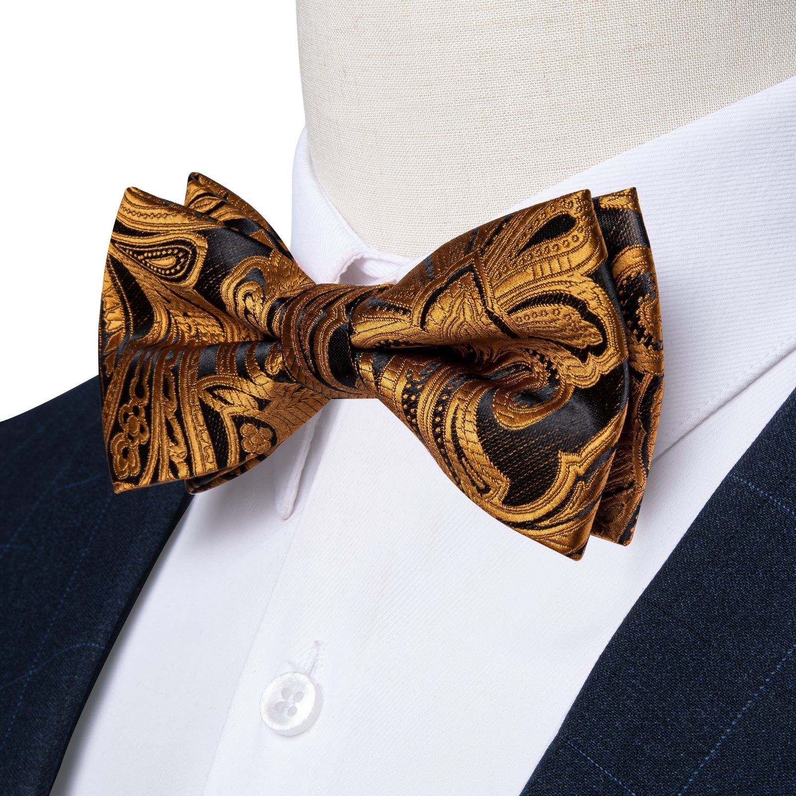 GentCrest Black Floral Bowtie Set - Image 3