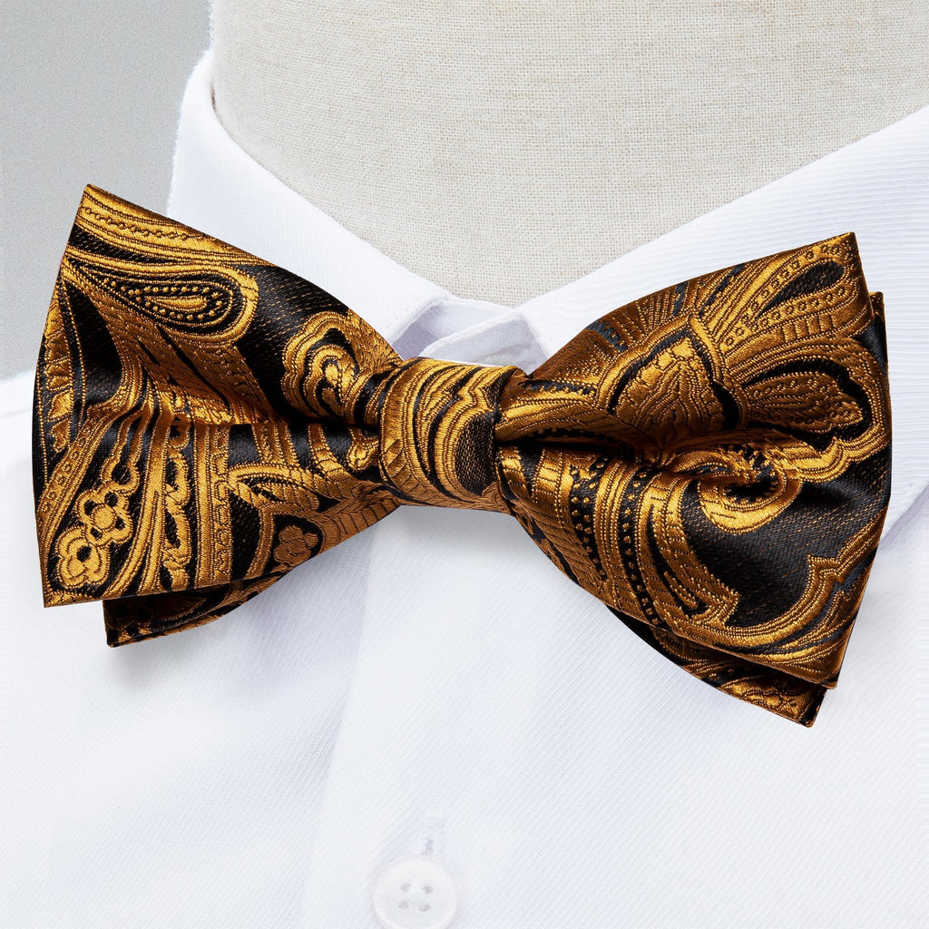 GentCrest Black Floral Bowtie Set - Image 2