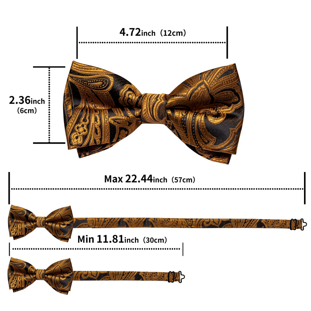 GentCrest Black Floral Bowtie Set - Image 6