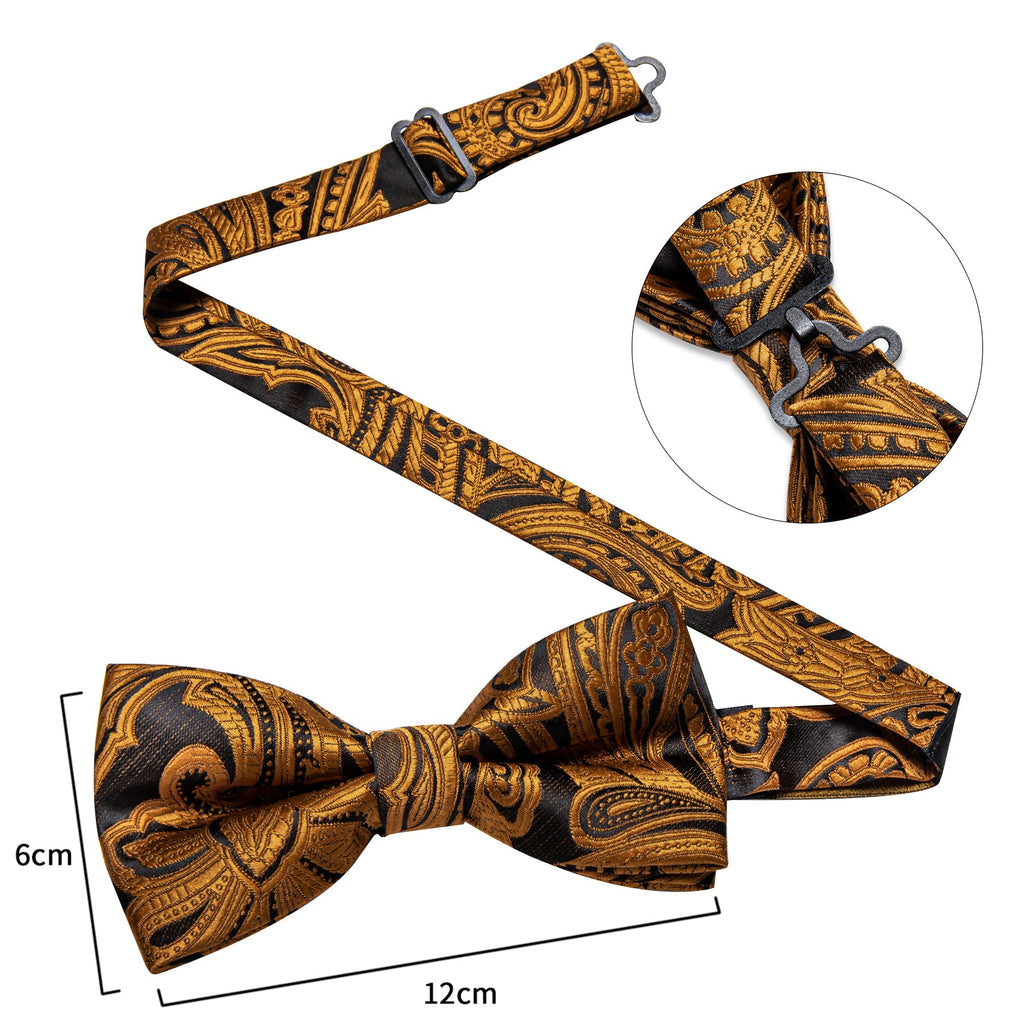 GentCrest Black Floral Bowtie Set - Image 7