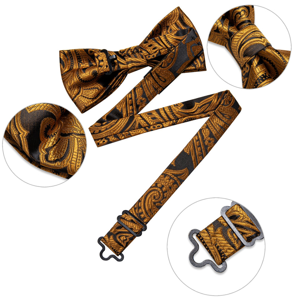 GentCrest Black Floral Bowtie Set - Image 8