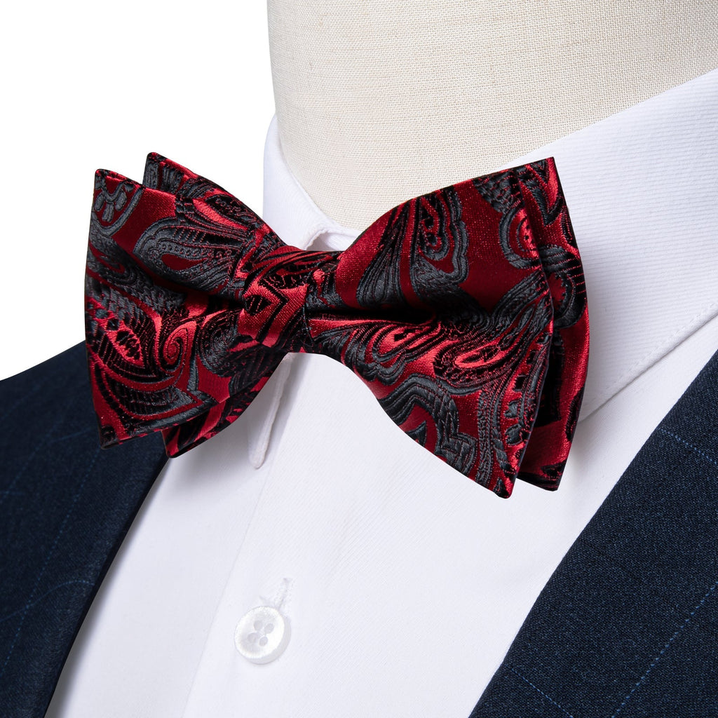 GentCrest Black Paisley Bowtie Set - Image 2
