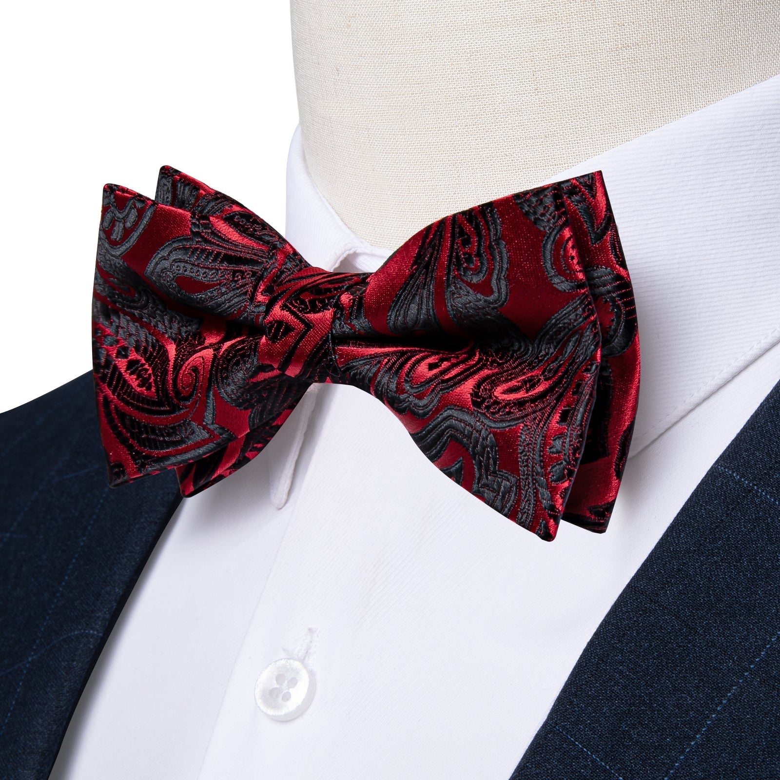 GentCrest Black Paisley Bowtie Set - Image 2