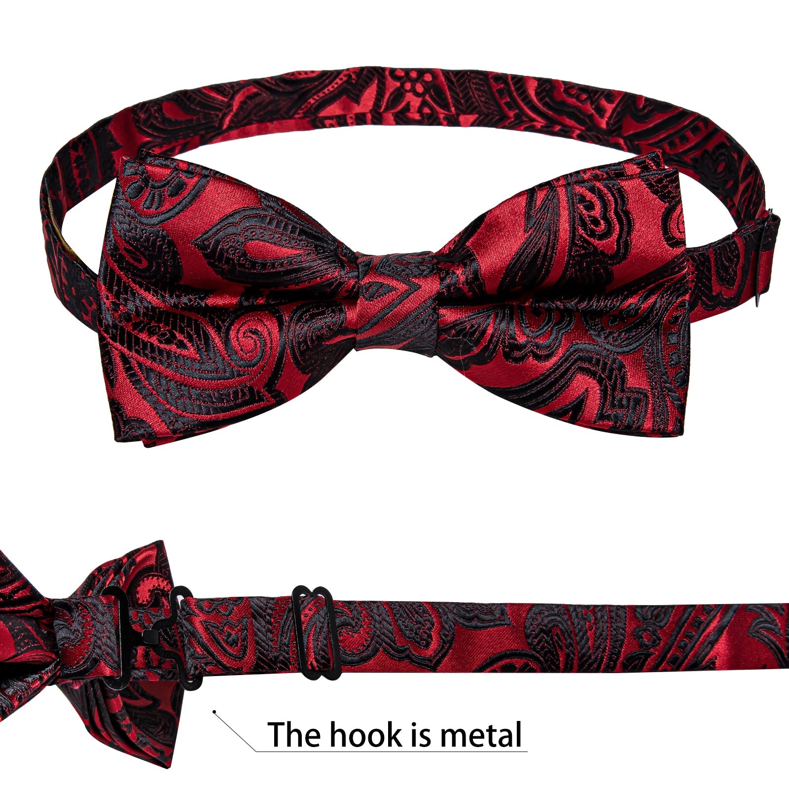 GentCrest Black Paisley Bowtie Set - Image 5