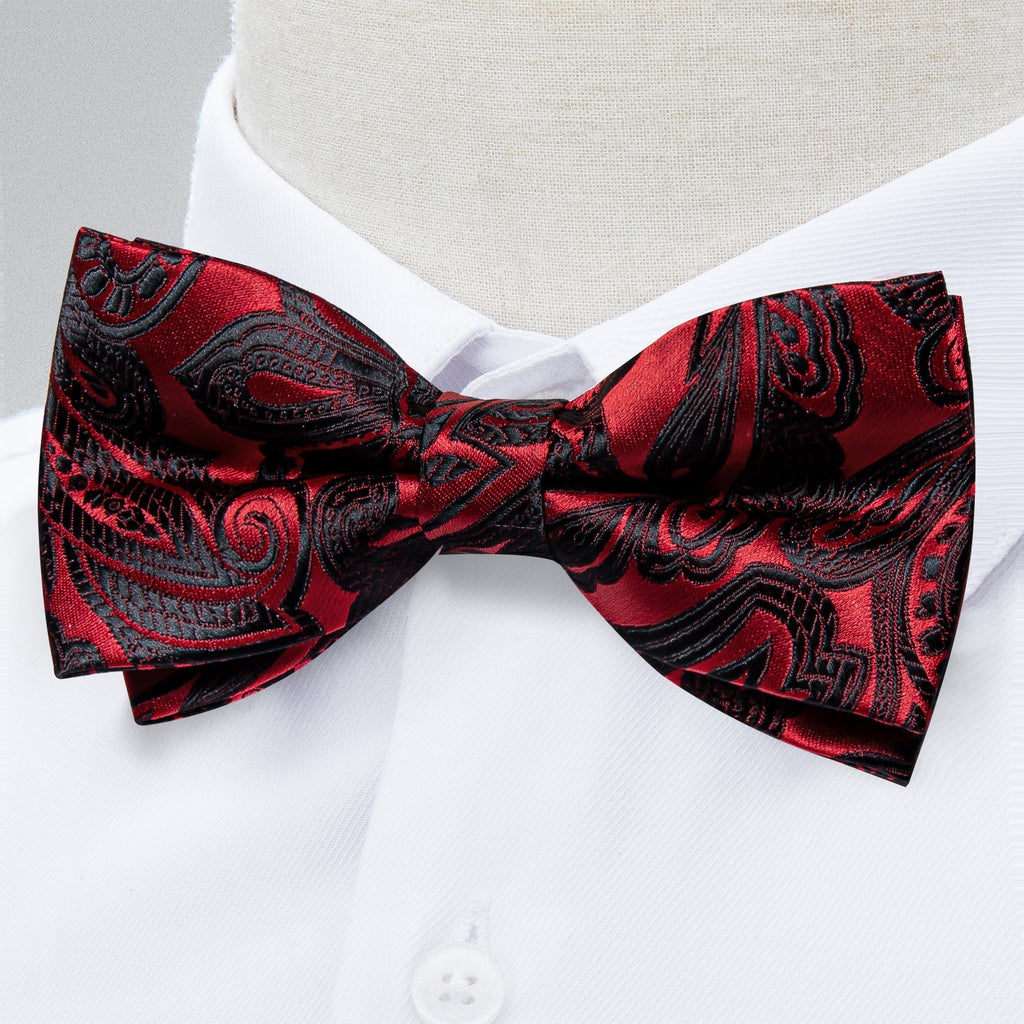 GentCrest Black Paisley Bowtie Set - Image 3