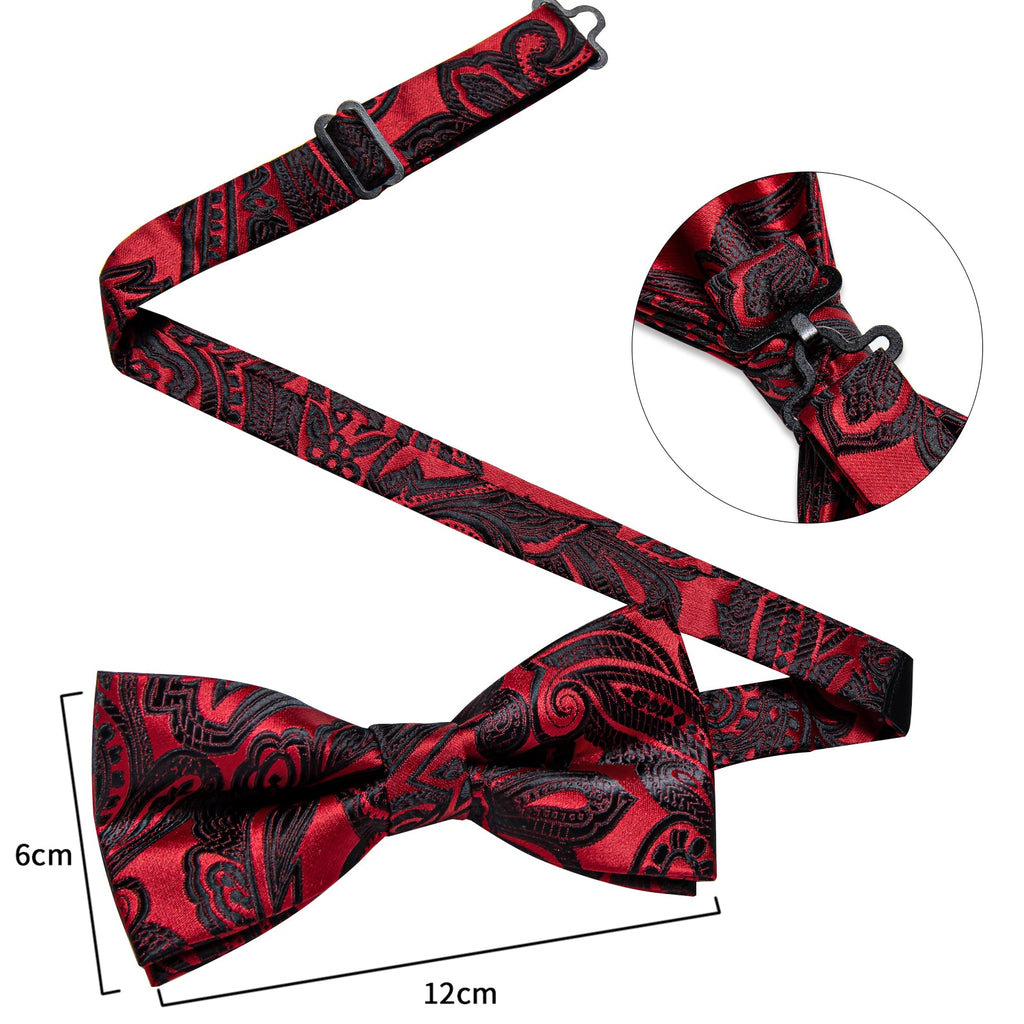 GentCrest Black Paisley Bowtie Set - Image 7