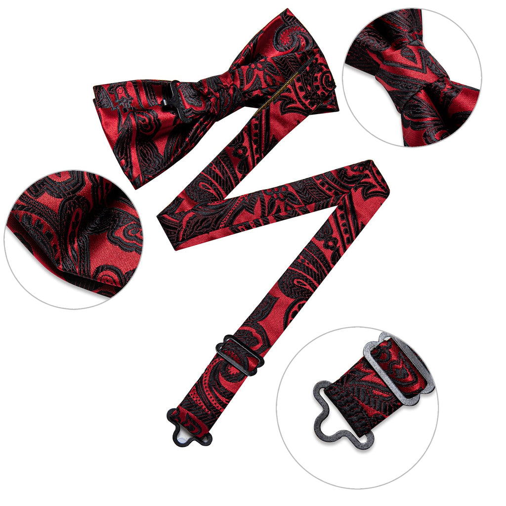 GentCrest Black Paisley Bowtie Set - Image 8