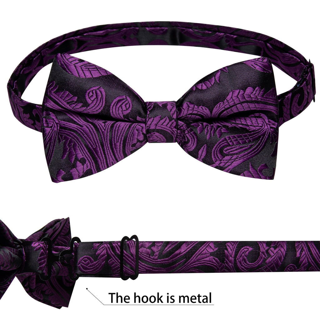 GentCrest Black Paisley Bowtie Set - Image 5
