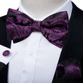 GentCrest Black Paisley Bowtie Set - Image 1