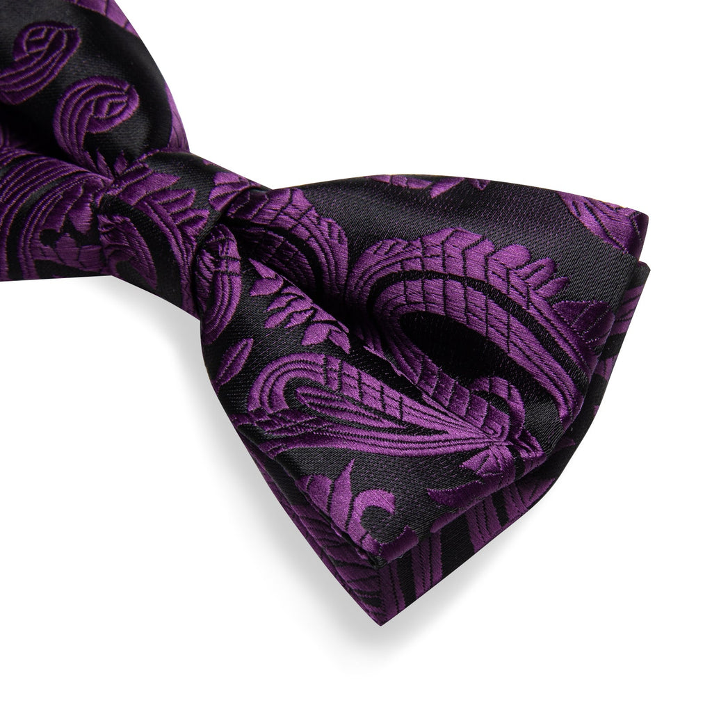 GentCrest Black Paisley Bowtie Set - Image 9
