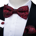 GentCrest Red Paisley Bowtie Set - Image 1