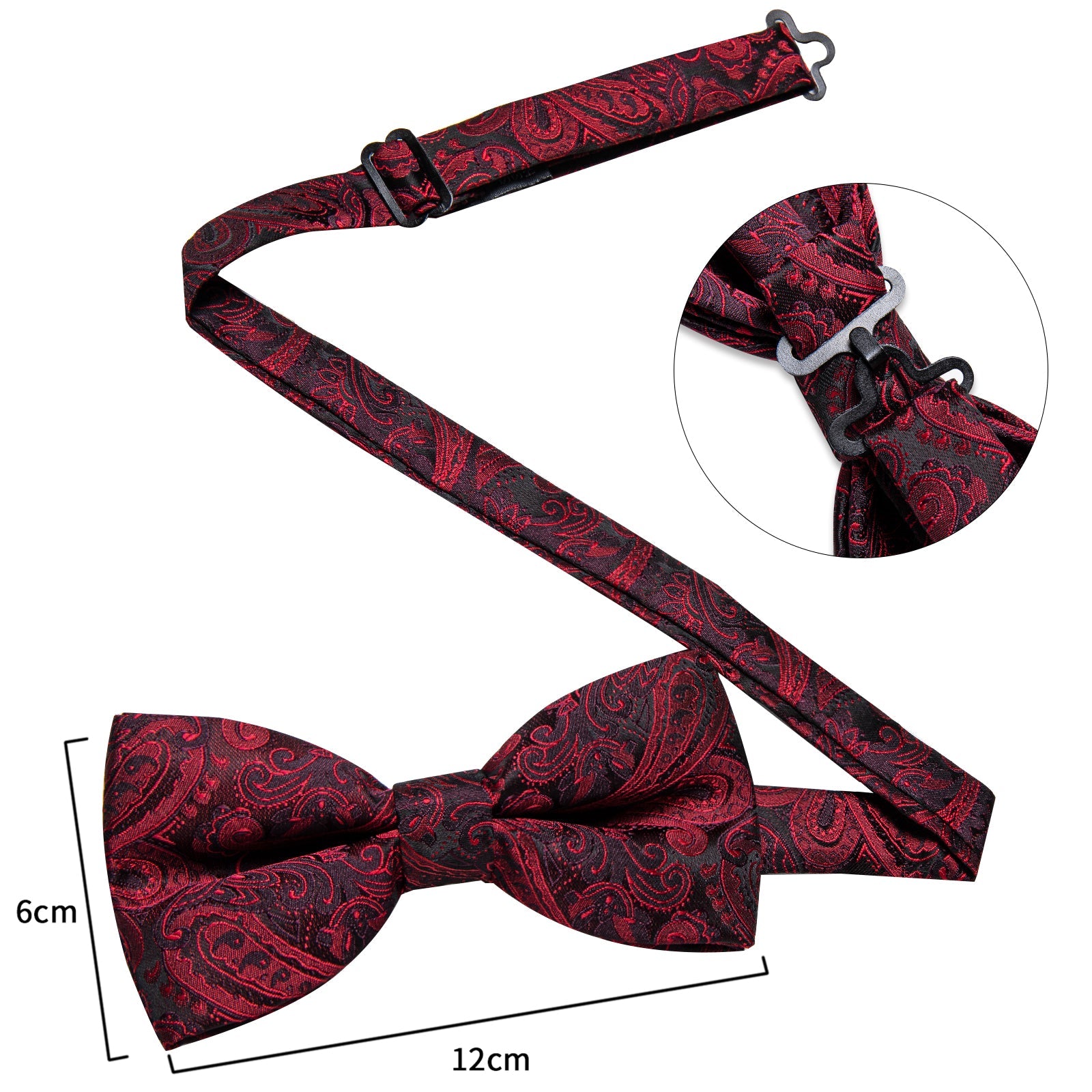 GentCrest Red Paisley Bowtie Set - Image 7