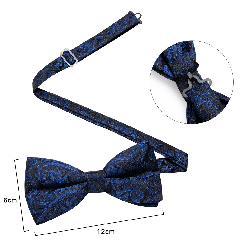 GentCrest Blue Paisley Bowtie Set - Image 7