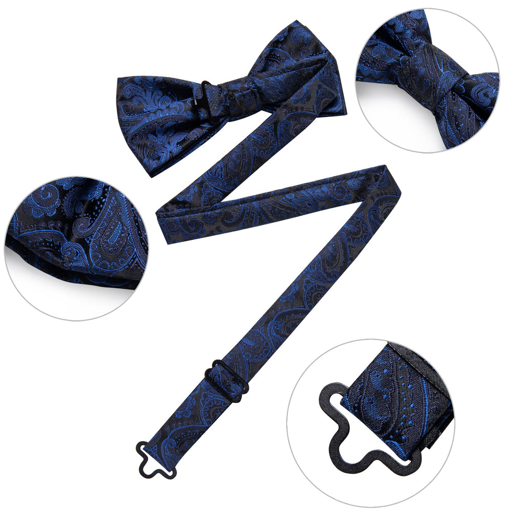 GentCrest Blue Paisley Bowtie Set - Image 8
