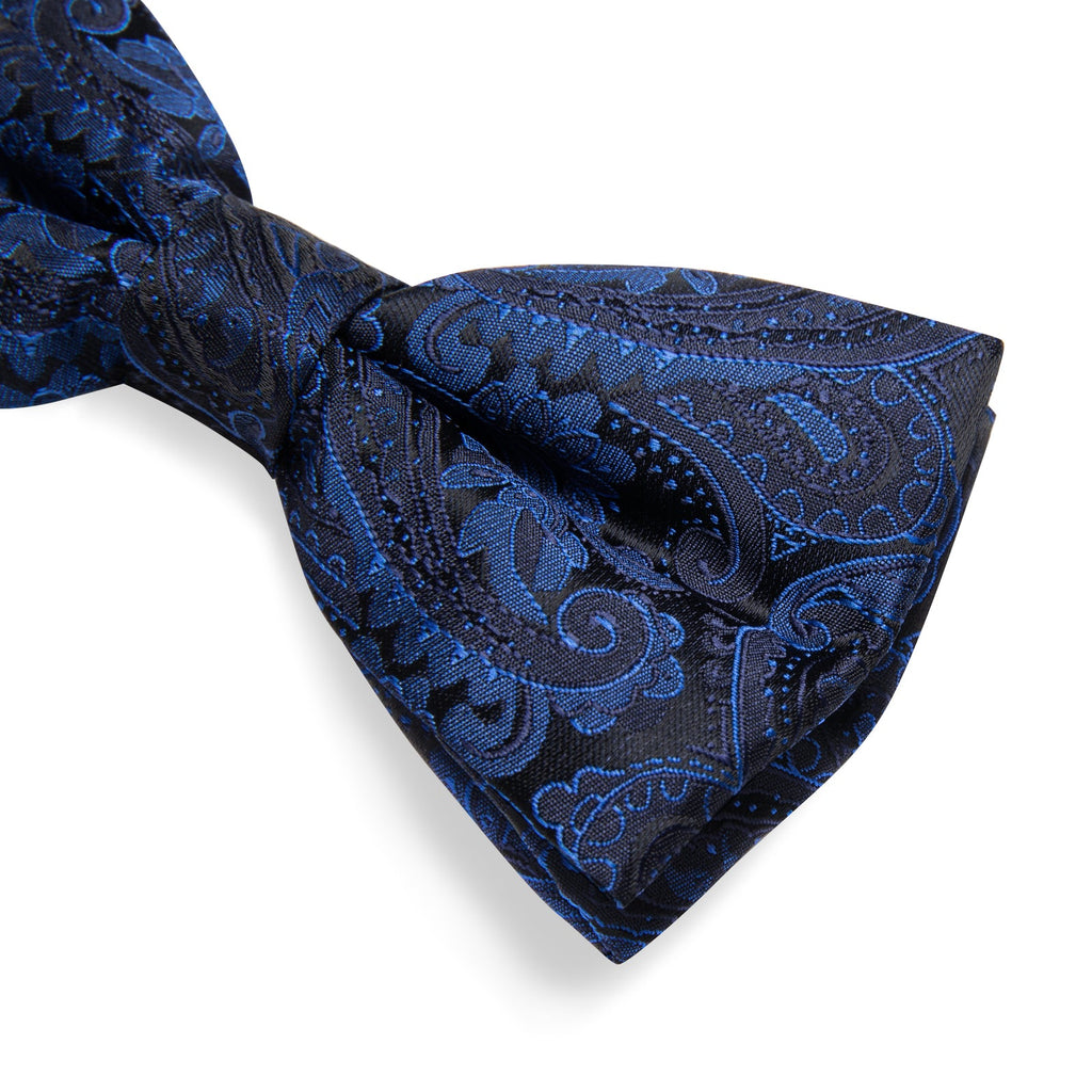 GentCrest Blue Paisley Bowtie Set - Image 9