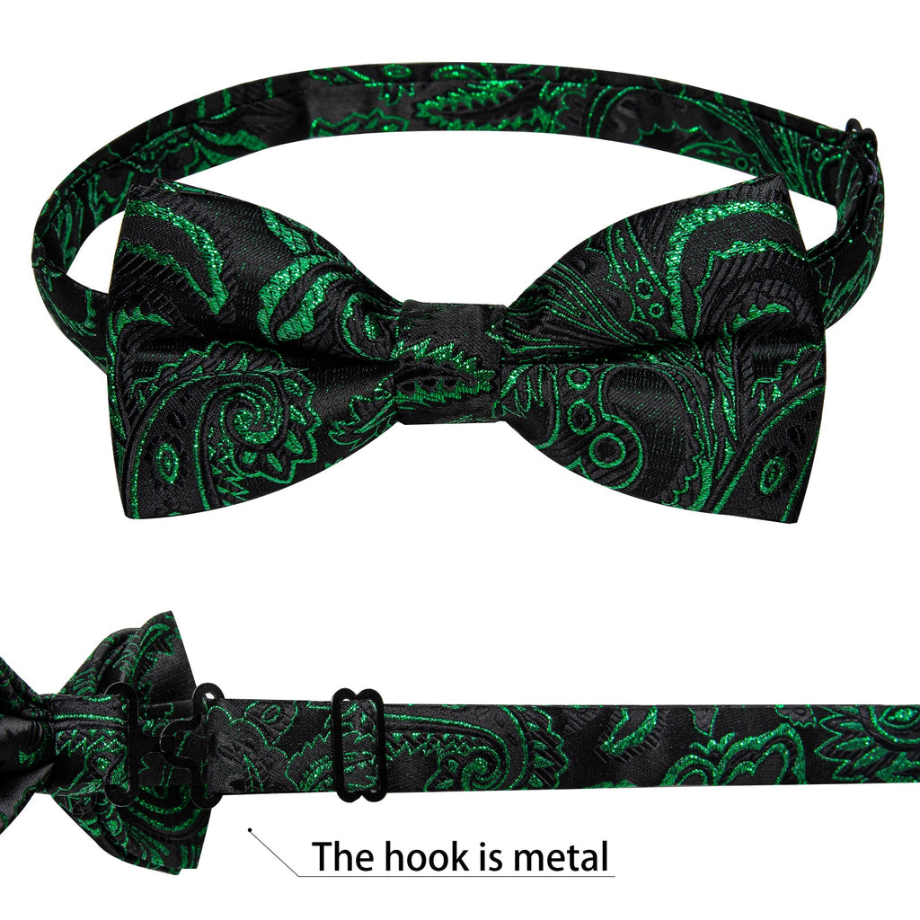 GentCrest Black Paisley Bowtie Set - Image 5