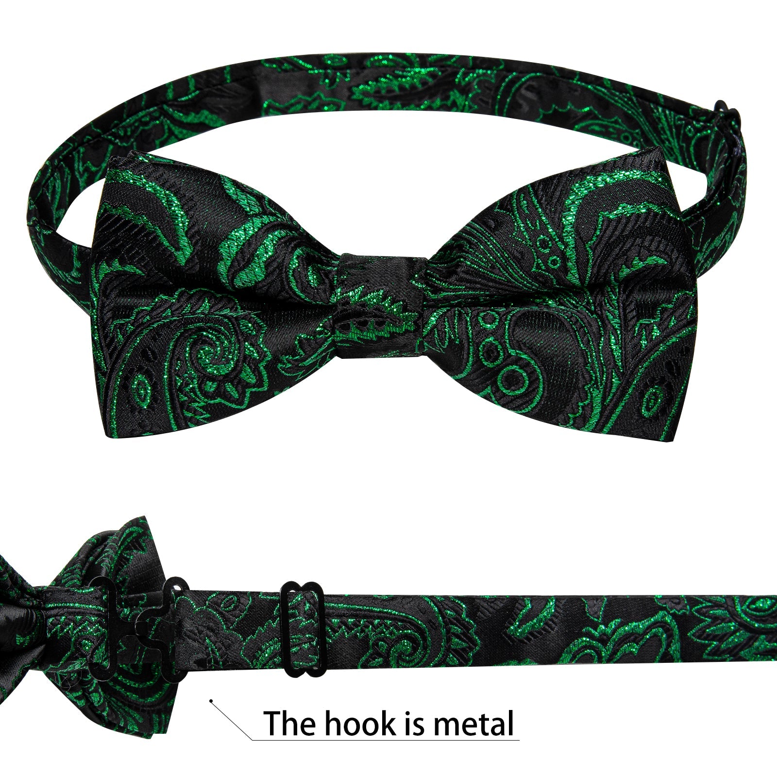 GentCrest Black Paisley Bowtie Set - Image 5