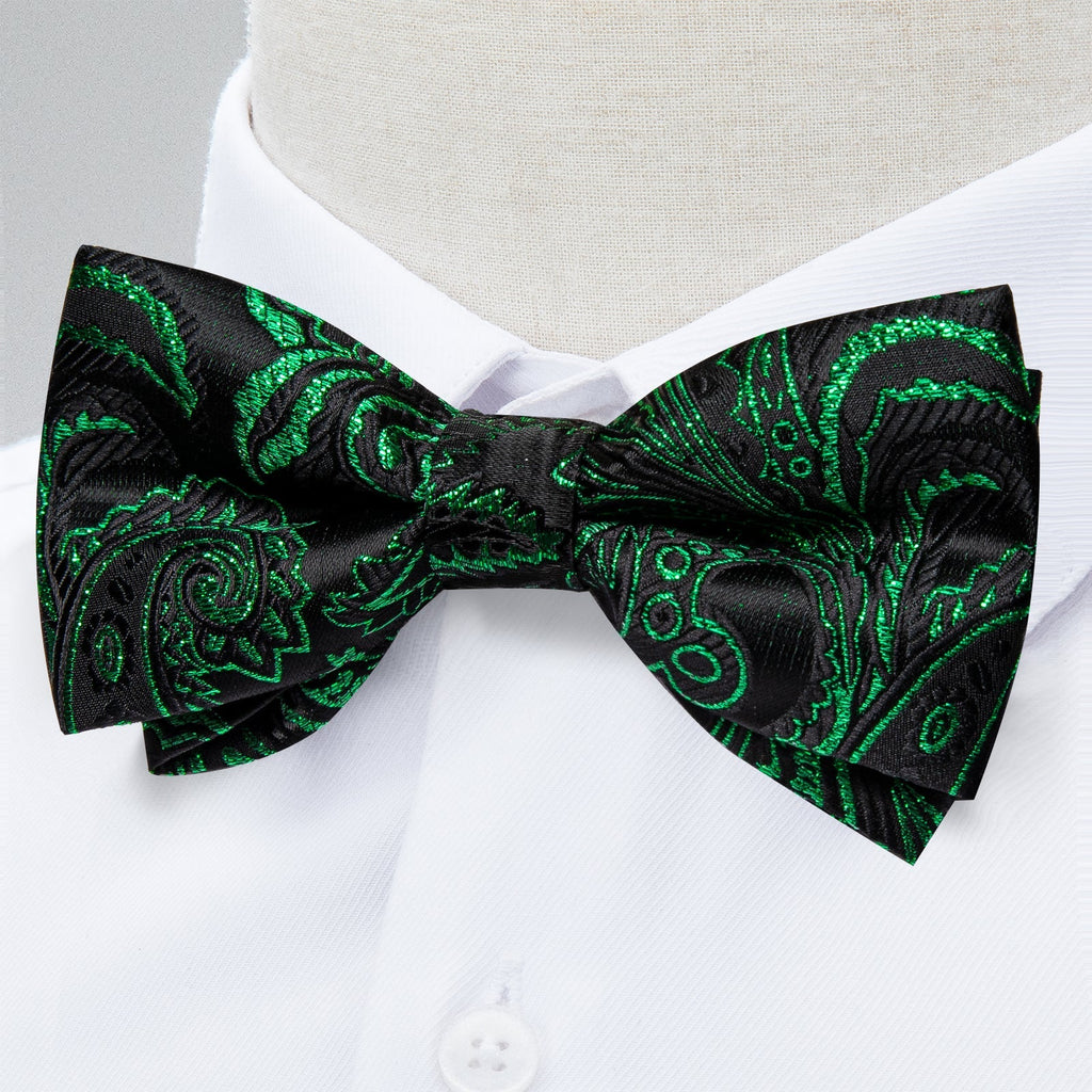 GentCrest Black Paisley Bowtie Set - Image 3