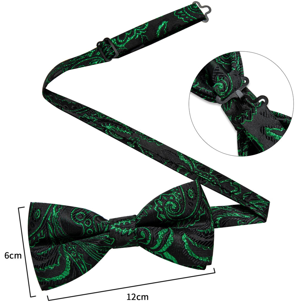 GentCrest Black Paisley Bowtie Set - Image 7