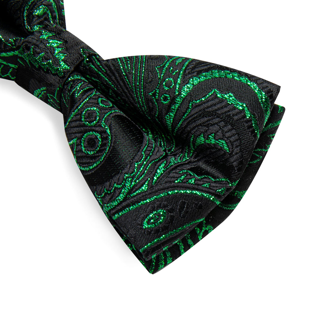 GentCrest Black Paisley Bowtie Set - Image 9