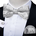GentCrest Grey Paisley Bowtie Set - Image 1