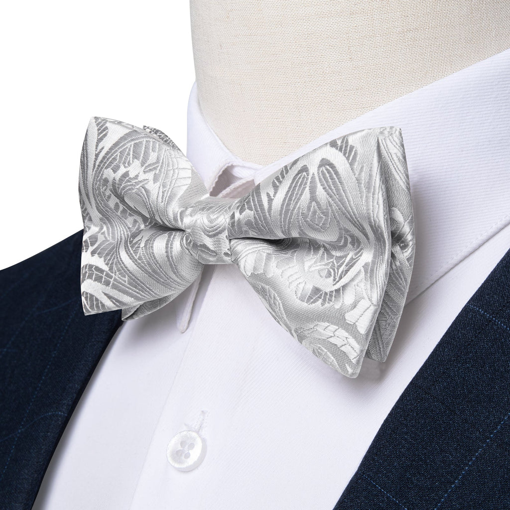 GentCrest Grey Paisley Bowtie Set - Image 3