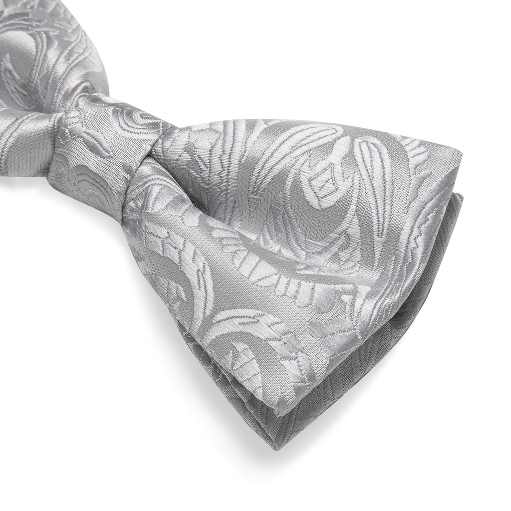 GentCrest Grey Paisley Bowtie Set - Image 9