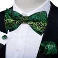 GentCrest Black Paisley Bowtie Set - Image 1