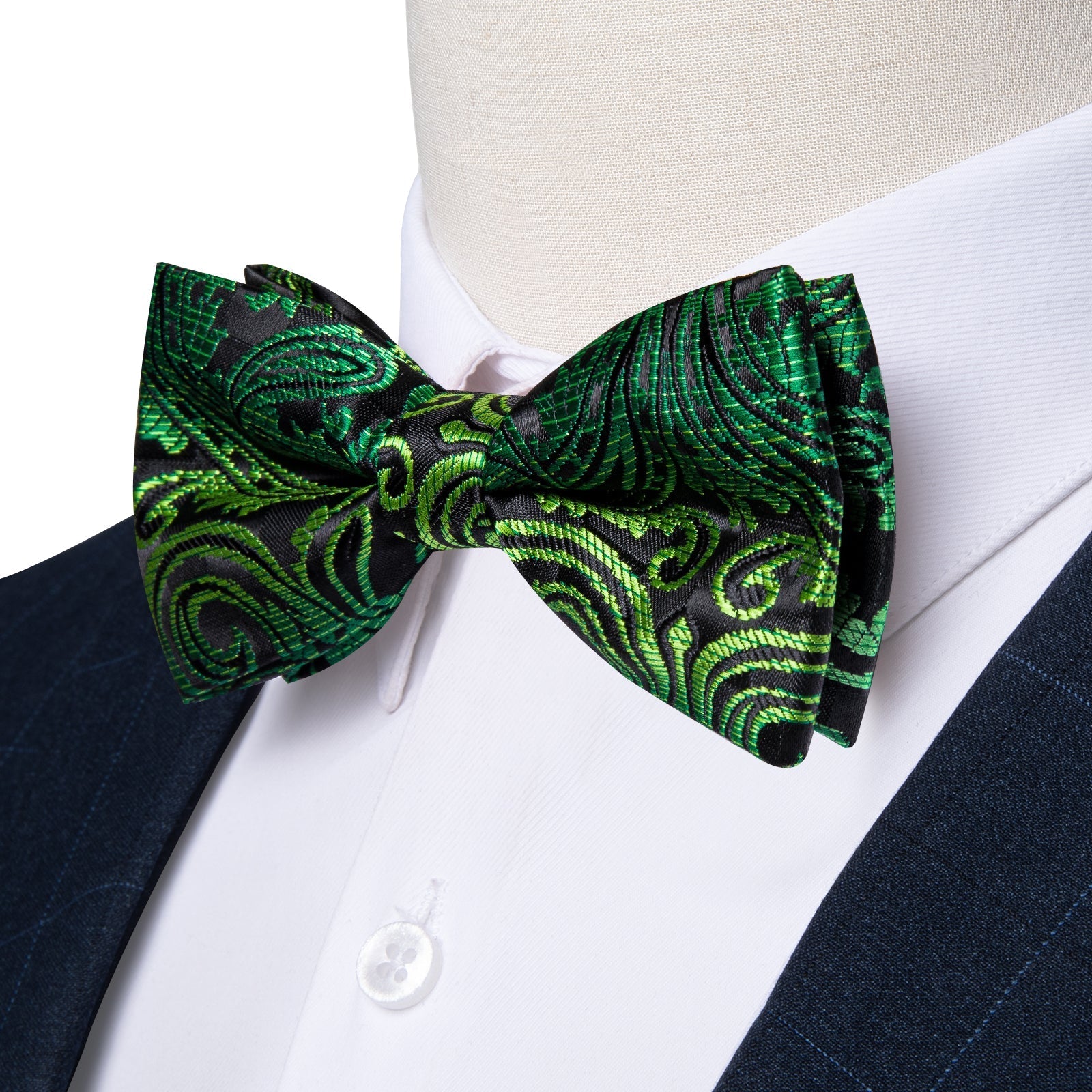 GentCrest Black Paisley Bowtie Set - Image 3