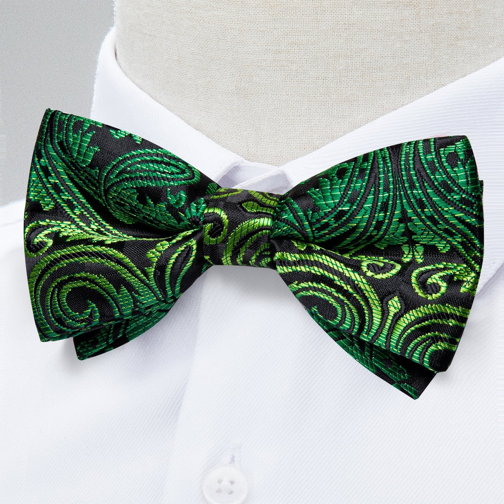 GentCrest Black Paisley Bowtie Set - Image 2